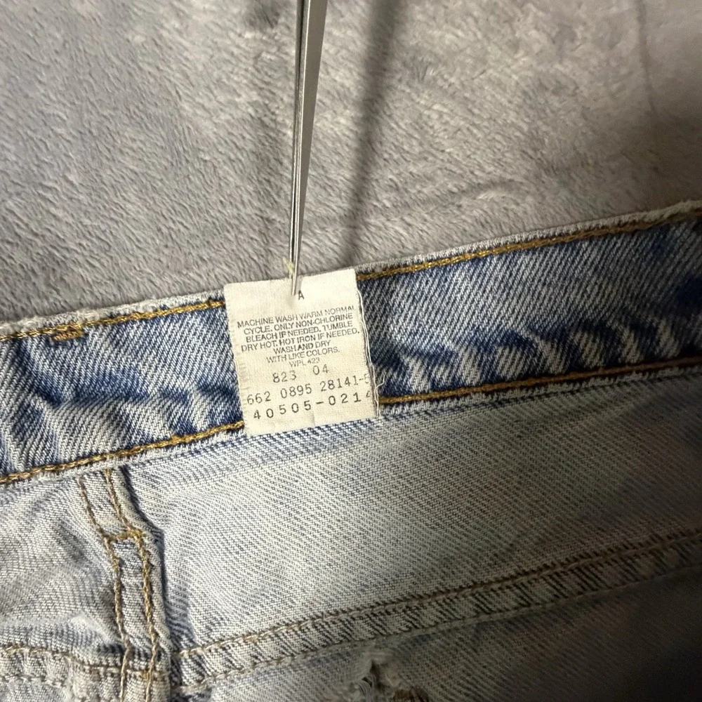 Vtg Levi's 505 Orange Tab Jeans Men's 34x32 Fit 34x31 Light Wash Distressed 90's